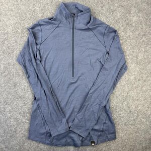 REI Co-op Pullover Womens Small Blue 1/4 Zip Mock Neck Long Sleeve Athletic Top